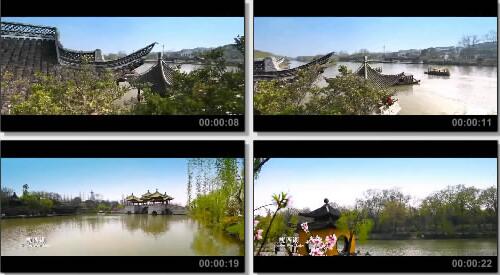 扬州瘦西湖美景实拍片段