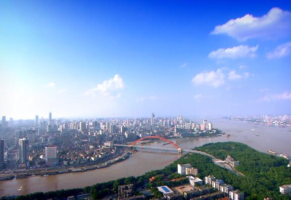 武汉城市鸟瞰实拍短片